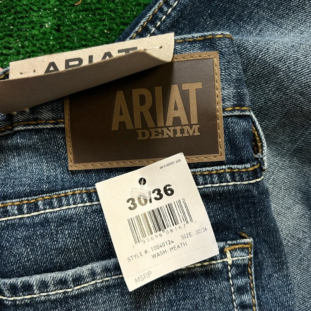 New Ariat M5 Madera TekStretch Straight Fit Leg Jeans Men Heath 30/36